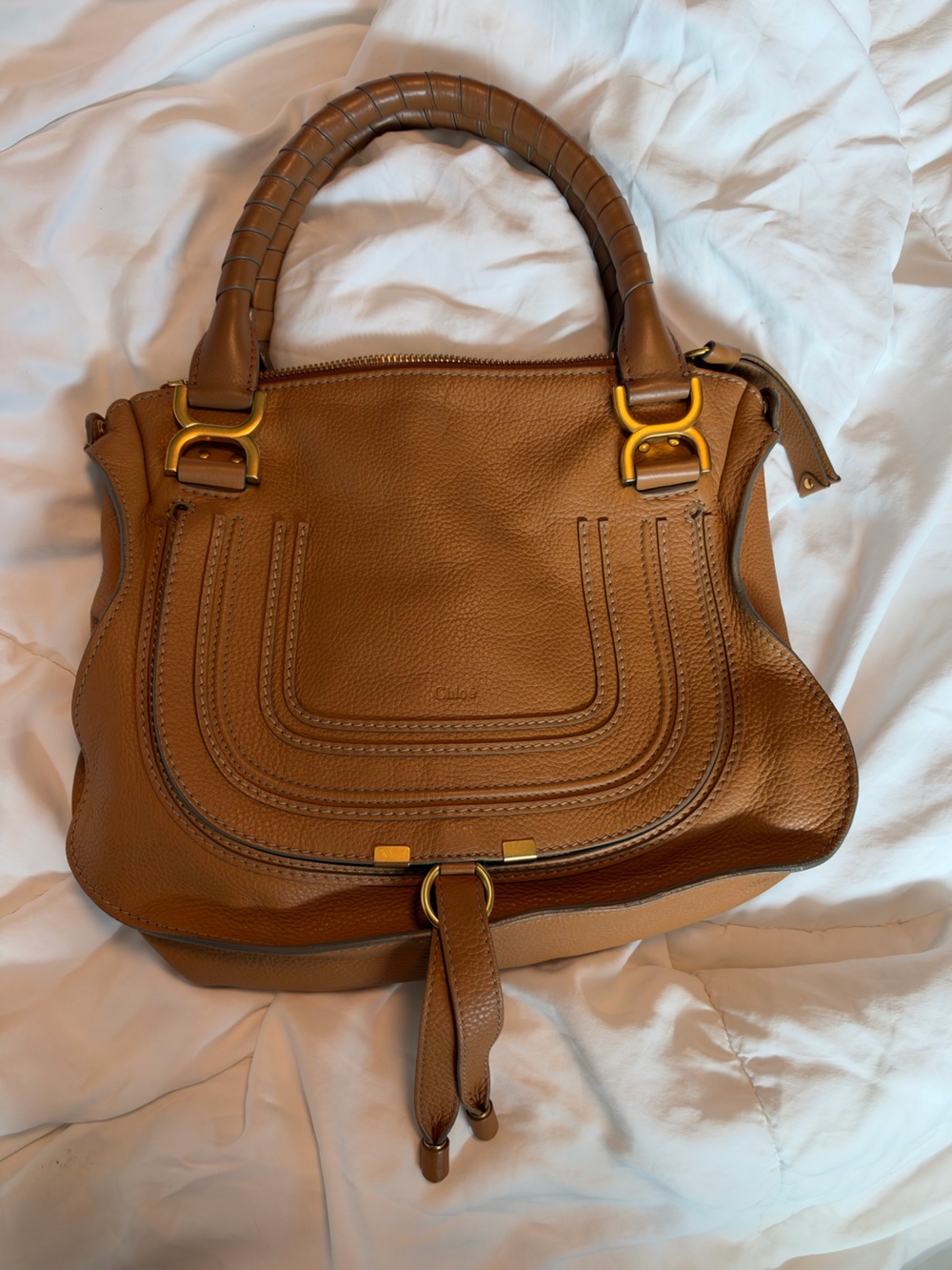 Marcie Medium Brown Leather Shoulder Bag